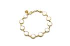 Tresor Collection - Rainbow Moonstone Smooth Round Bracelet In 18k Yellow Gold