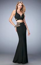 La Femme - 22367 Two-piece Trendy Strappy Gown