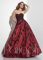 Panoply - Embellished Sweetheart Floral Print Ball Gown 14822