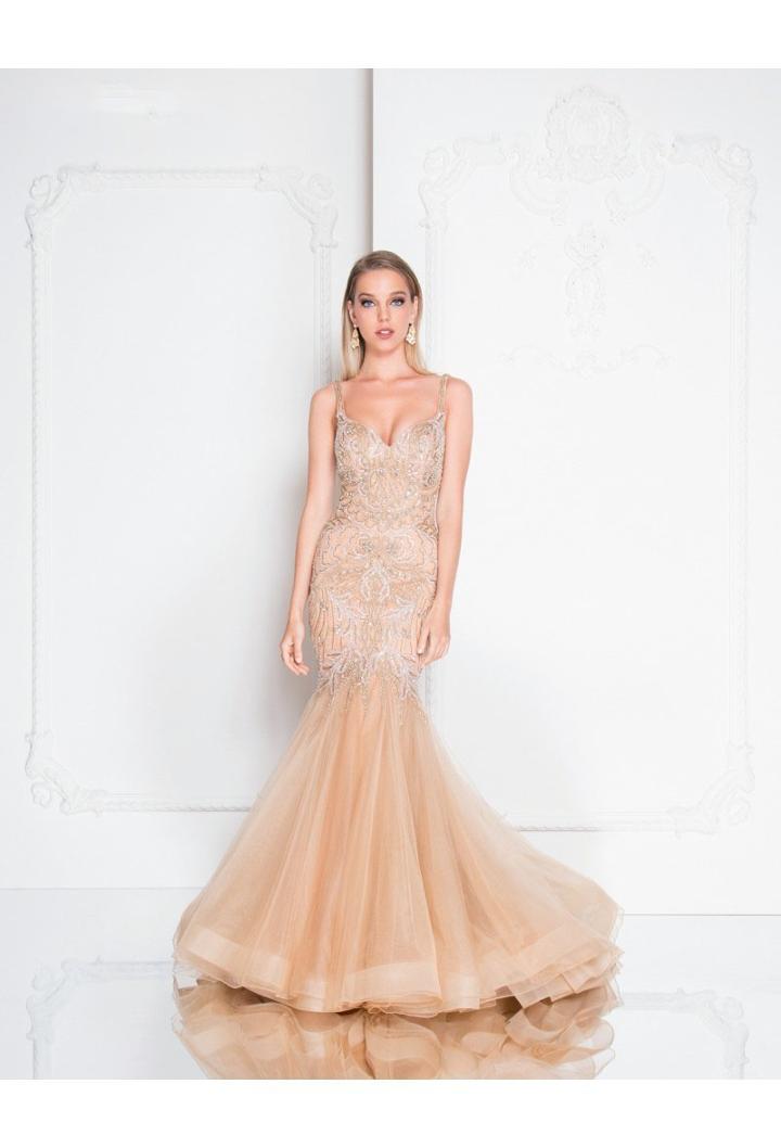Terani Couture - 1812gl5590 Embellished Sweetheart Mermaid Dress
