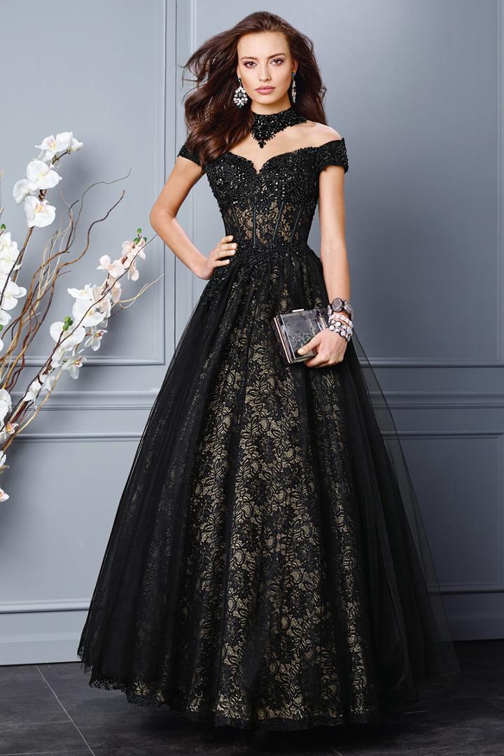 Alyce Paris - 5707 Beaded Lace High Neck Ballgown