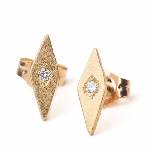 Vanessa Lianne - Inez Studs With Diamonds