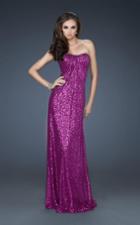 La Femme - 17924 Strappy Sequined Strapless Gown