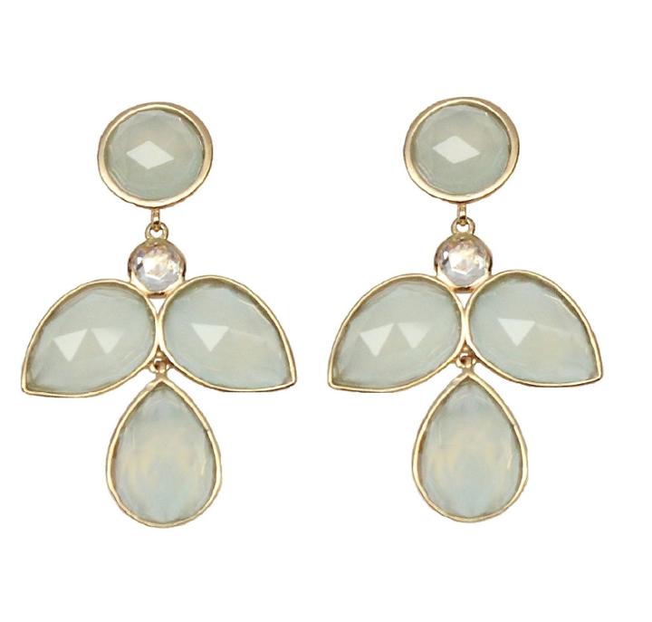 Rachael Ryen - The Duchess Drop Earring In Aqua Chalcedony
