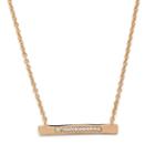 Rachael Ryen - Micro Pave Bar Necklace In Gold
