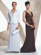 Montage By Mon Cheri - 17942 Two Piece Dress In Cocoa