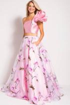 Jovani - 60771 Two Piece Asymmetrical A-line Dress