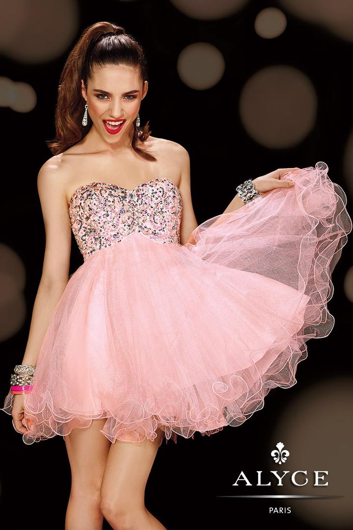 Alyce Paris Homecoming - 3594 Dress In Misty Pink