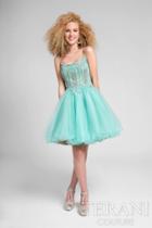 Terani Prom - Sweet Beaded Scoop Neck Short Tulle Dress 1711p2235