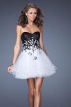 La Femme - 19748 Sequined Tulle A-line Dress