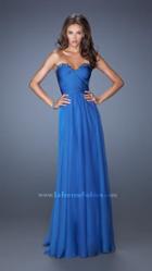 La Femme - Strapless Sweetheart Dress In Sapphire Blue 19691