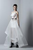 Saiid Kobeisy - 3351 Artistically Folded High Low Gown