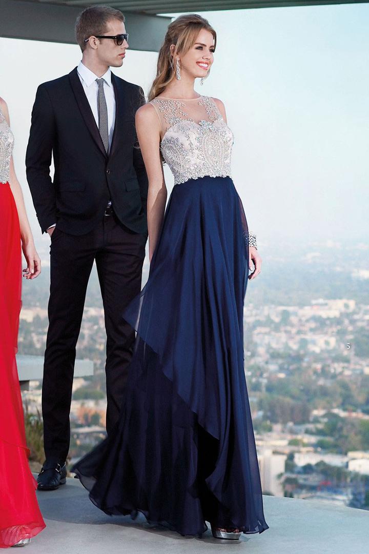 Alyce Paris - 1100 Long Dress In Midnight Nude