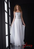 Jasz Couture - 5000 Dress In White Multi-color