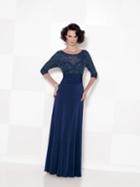 Cameron Blake By Mon Cheri - 114658 Long Dress In Navy