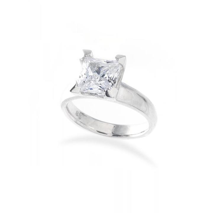 Ashley Schenkein Jewelry - Princess Diamond Solitaire