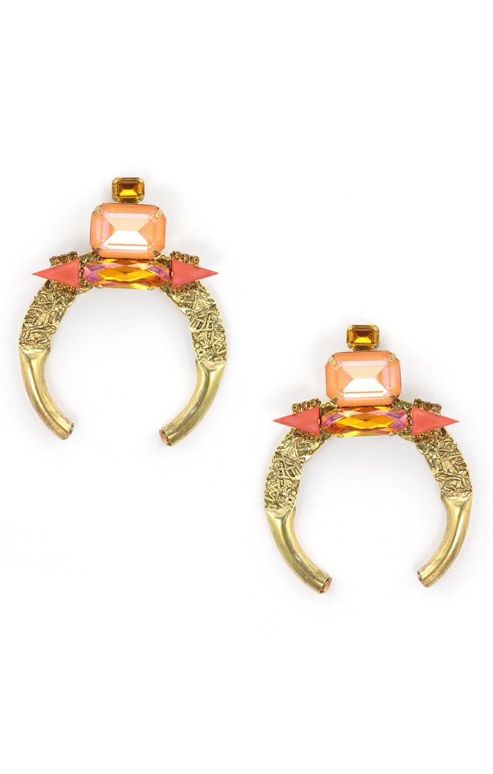 Elizabeth Cole Jewelry - Leila Earrings Orange