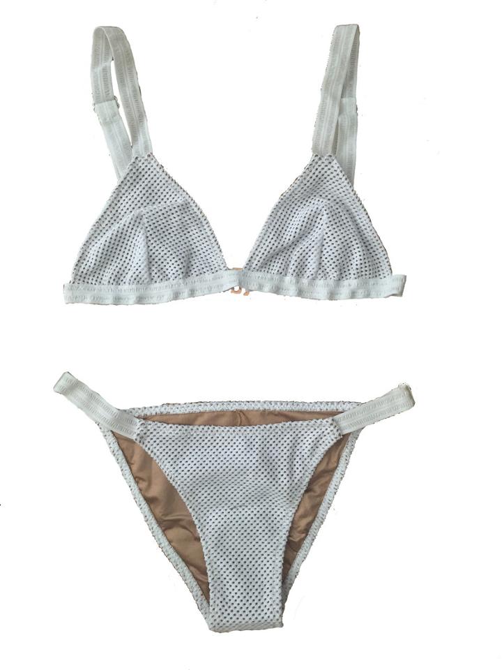Leah Shlaer Swimwear - .new! The Vida Bikini Top In White Mesh