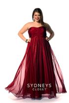 Sydney's Closet - Sc7121 Plus Size Dress In Candy Apple Red