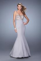 La Femme - 21443 Embroidered Strapless Mermaid Gown