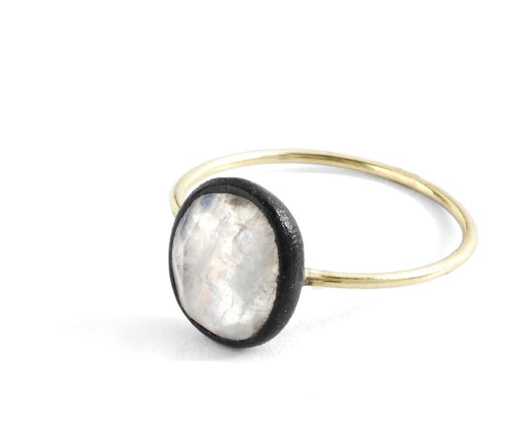 Nina Nguyen Jewelry - Dove Gold & Oxidized Ring