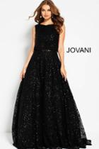 Jovani - 48899 Sequined Lace Bateau A-line Gown