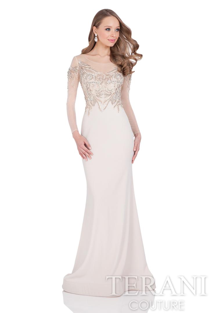 Terani Evening - Exquisite Trumpet Gown With Sheer Embellished Bodice 1611m0641