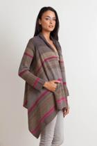 Goddis - Cheyenne Textured Drape Sweater In Night Shade