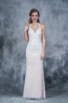 Nina Canacci - 5116 Luscious Lace Halter Evening Dress