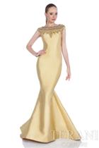 Terani Evening - Dazzling Beaded Bateau Neck Polyester Trumpet Gown 1611m0624a