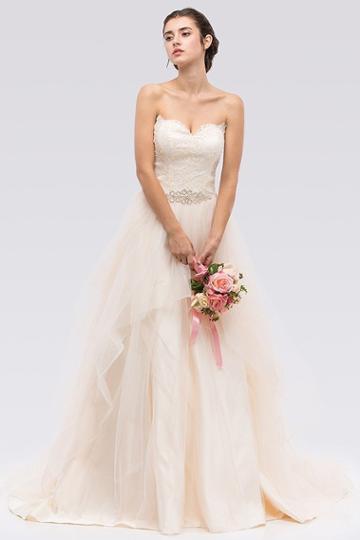 Eureka Fashion Bridal - Sweetheart Corset Style Back Wedding Gown