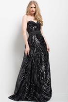 Jovani - 36610 Sequined Sweetheart A-line Dress
