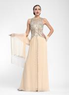 Sue Wong - N5338nm Evening Gown In Champagne
