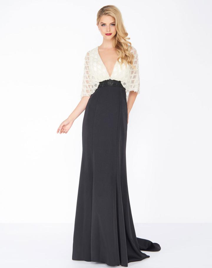 Mac Duggal - 62925r Embellished Deep V-neck Sheath Dress