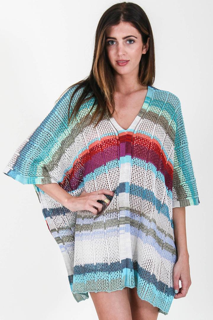 Goddis - Eliza Poncho In Blue Bird