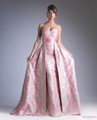 Cinderella Divine - Strapless Floral Evening Gown