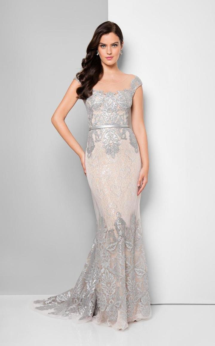 Terani Couture - Bedazzled Portrait Mermaid Dress 1713m3505