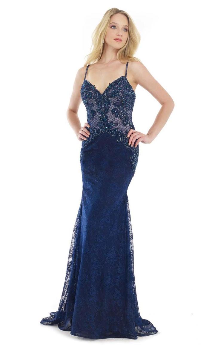 Morrell Maxie - 15581 Bedazzled Sweetheart Sheath Dress