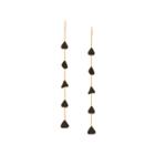 Tresor Collection - Organic Black Diamond Slice Earrings In 18k Yellow Gold