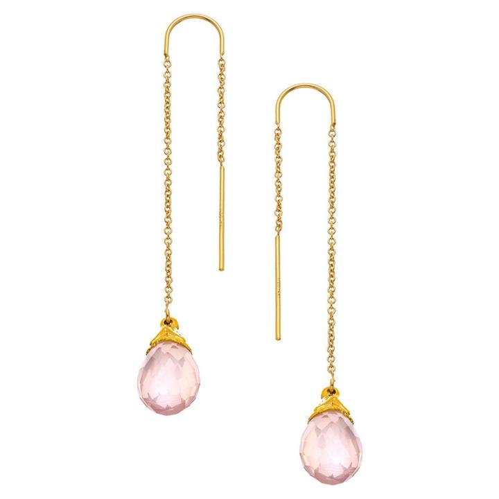 Heather Hawkins - Faceted Briolette Thread Thru Earrings