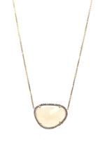 Tresor Collection - Moonstone & Diamond Necklace In 18k Yellow Gold