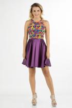 Milano Formals - E2223 High Halter Mikado Flare Dress