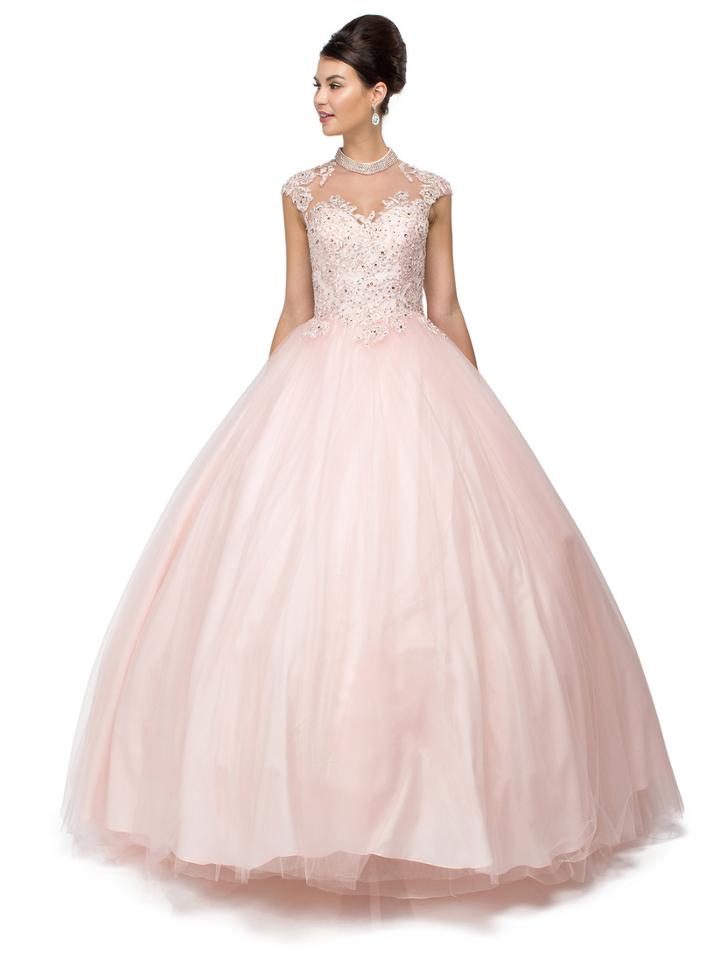 Dainty High Illusion A-line Long Gown