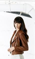 Again Collection - Bowie Lamb Skin Brown Leather Jacket In Brown