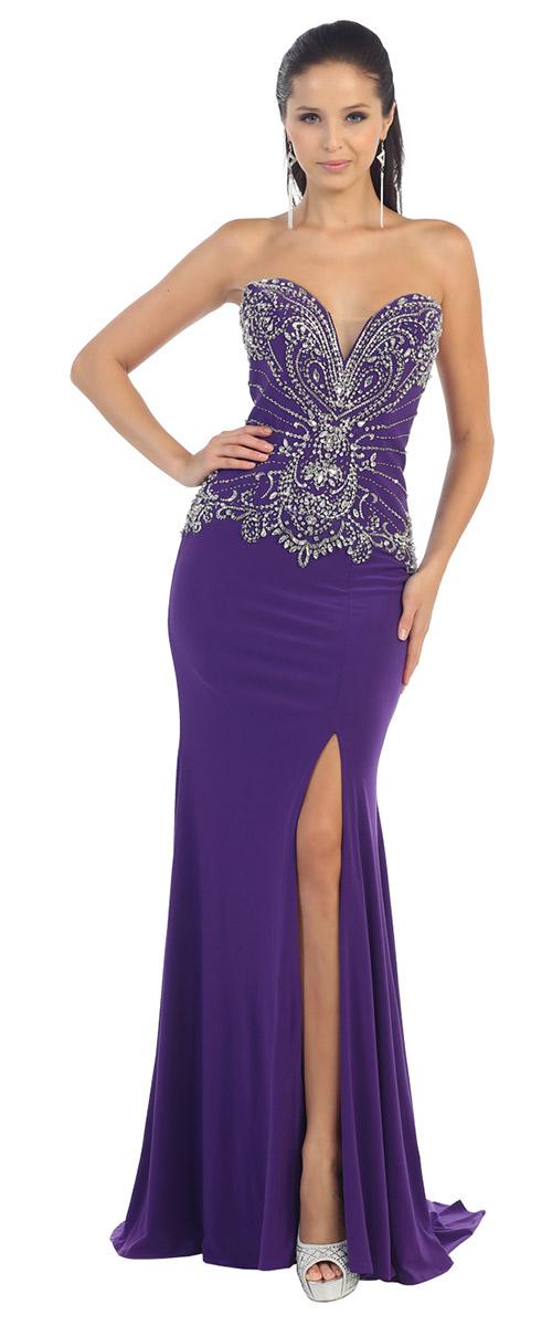 Beaded Sweetheart Evening Dress