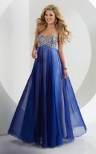 Tiffany Homecoming - Crystal Flourished Empire Long Evening Gown 46048