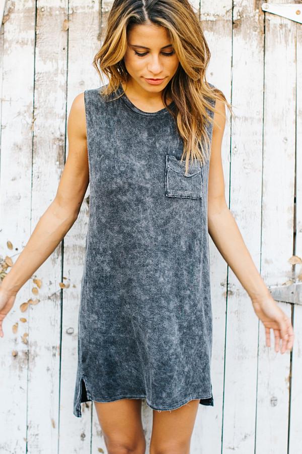 Joah Brown - Easy Livin Dress In Wash Graphite