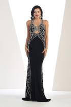 May Queen - Sparkling Sleeveless Open Back Mermaid Dress Rq7405