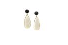 Tresor Collection - Blue Sapphire & White Moonstone Earring In 18k Yellow Gold