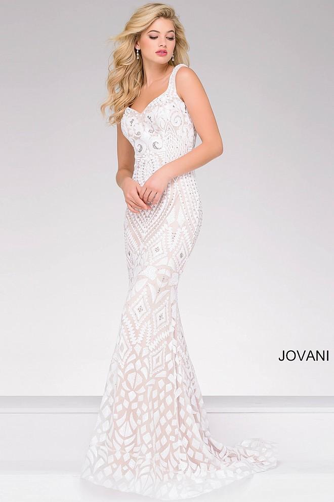 Jovani - Embellished Fitted Prom Dress 47963